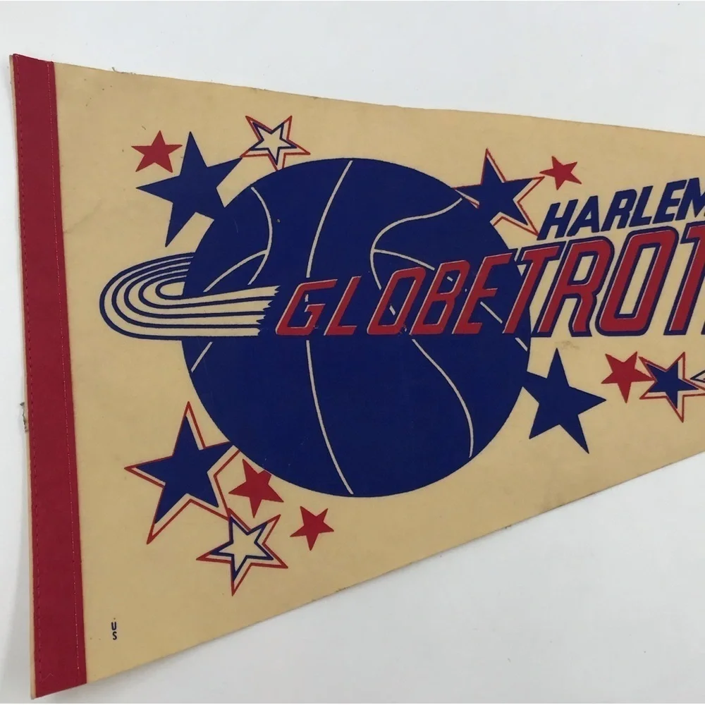 Vintage Harlem Globetrotters Felt Souvenir Travel Pennant Flag